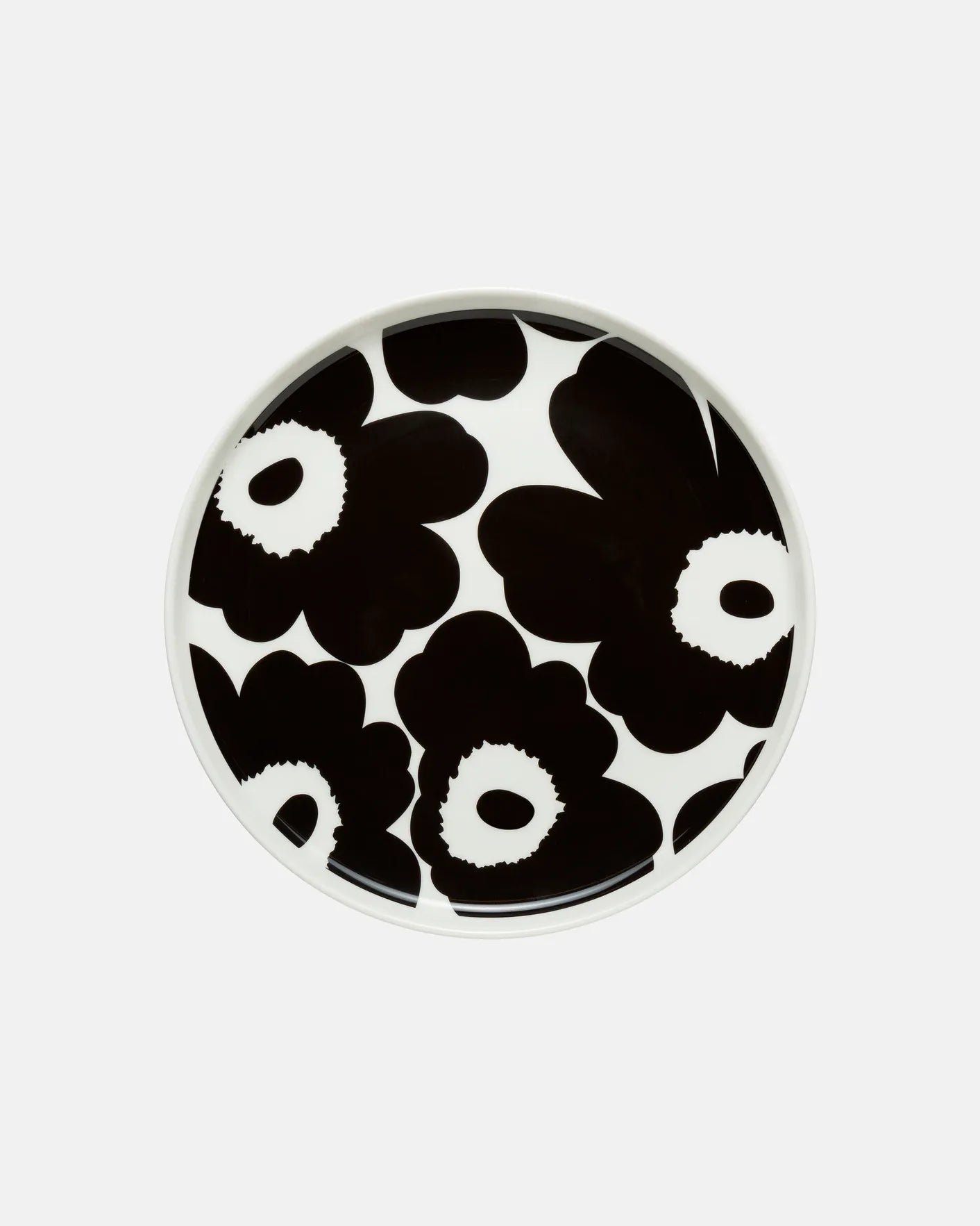 Teller Unikko Schwarz/Weiß 20cm