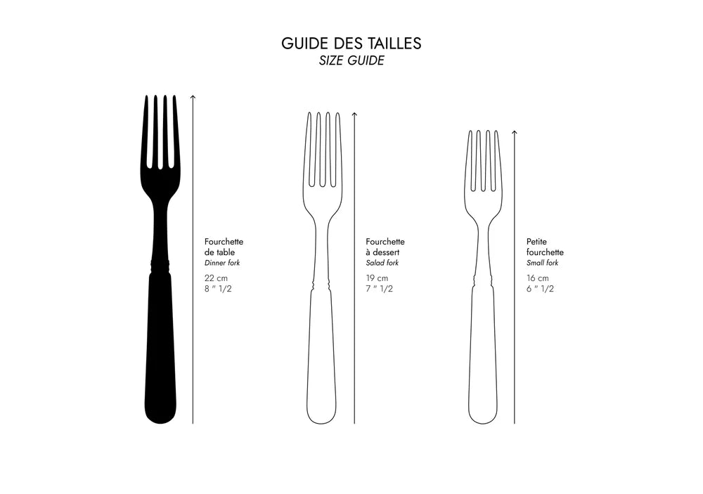 Gabel Bistrot aus Edelstahl Elfenbein