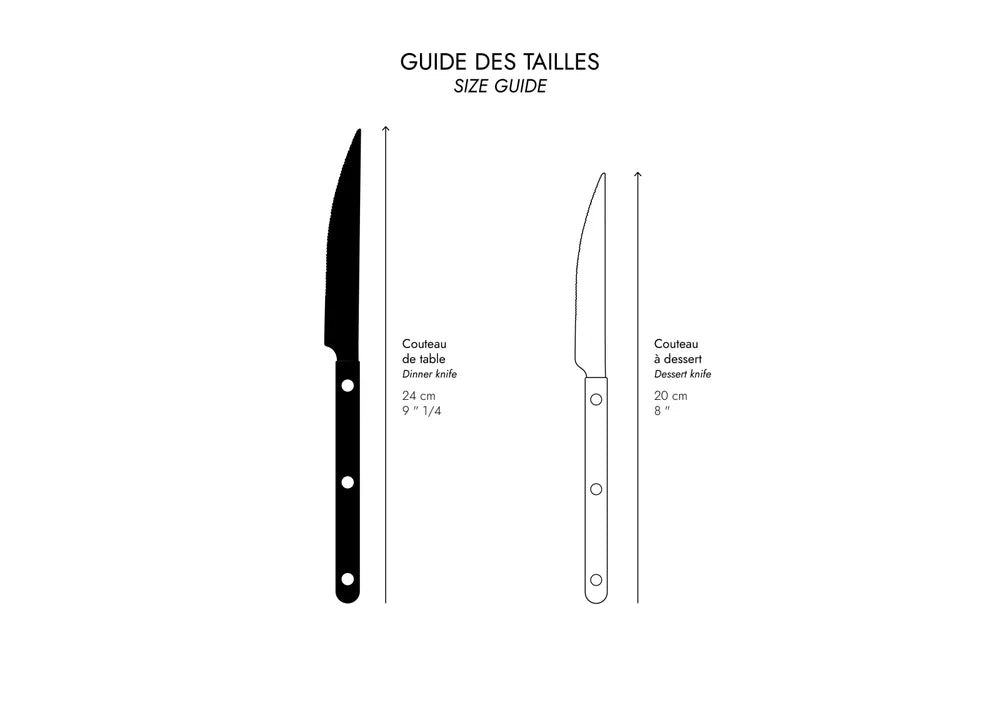 Tafelmesser Bistrot aus Edelstahl Schwarz