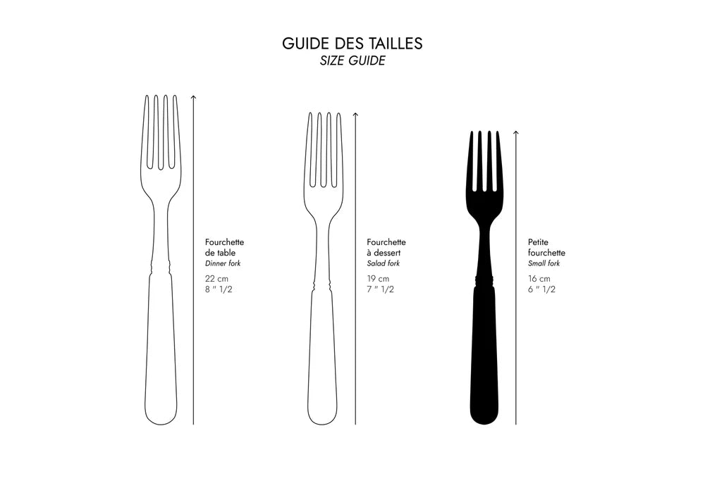 Kleine Gabel Bistrot aus Edelstahl Schwarz