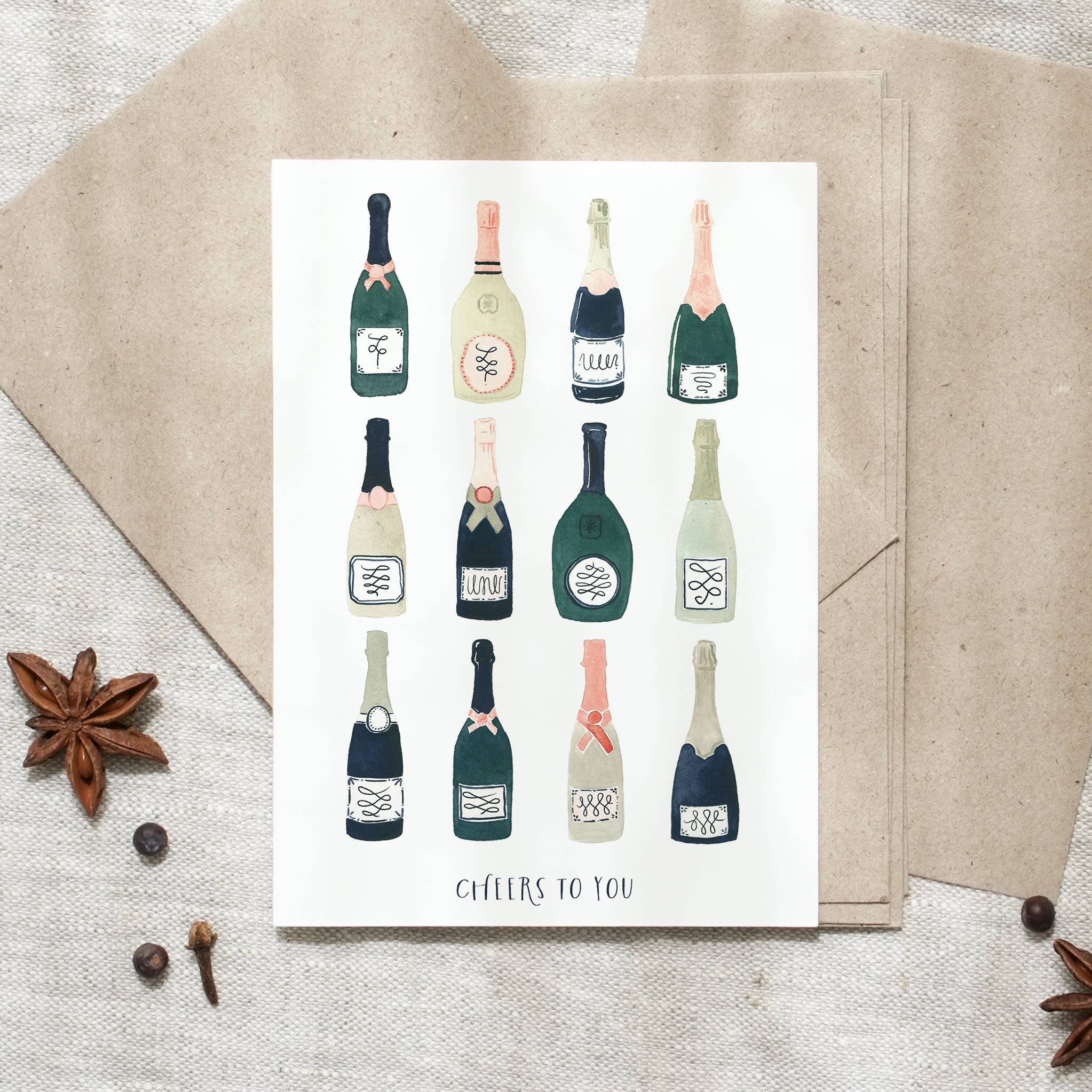 Postkarte - Cheers | Champagne - GUNDT HOME