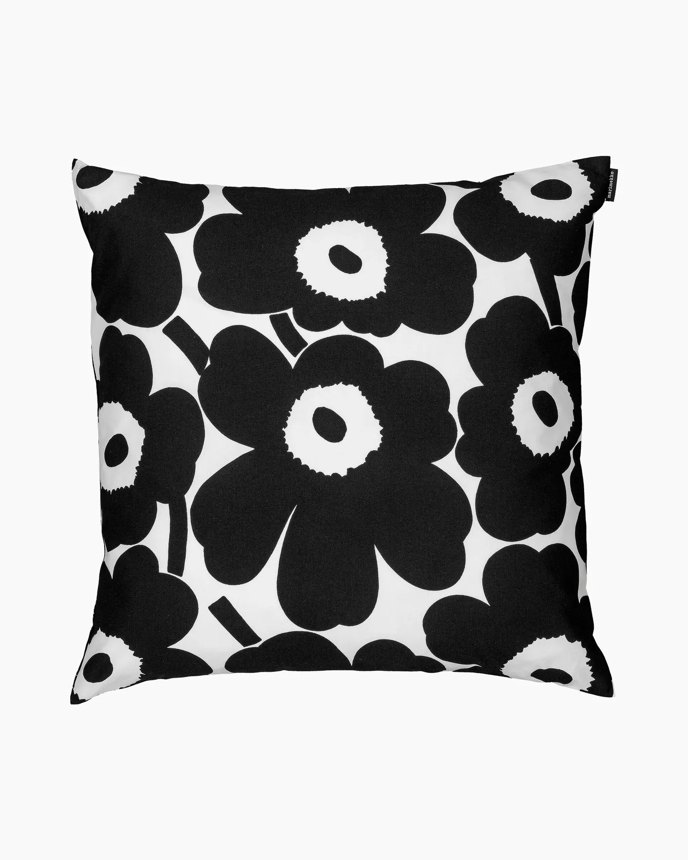 Pieni Unikko Schwarz Kissenbezug mit Blumen-Design - GUNDT HOME
