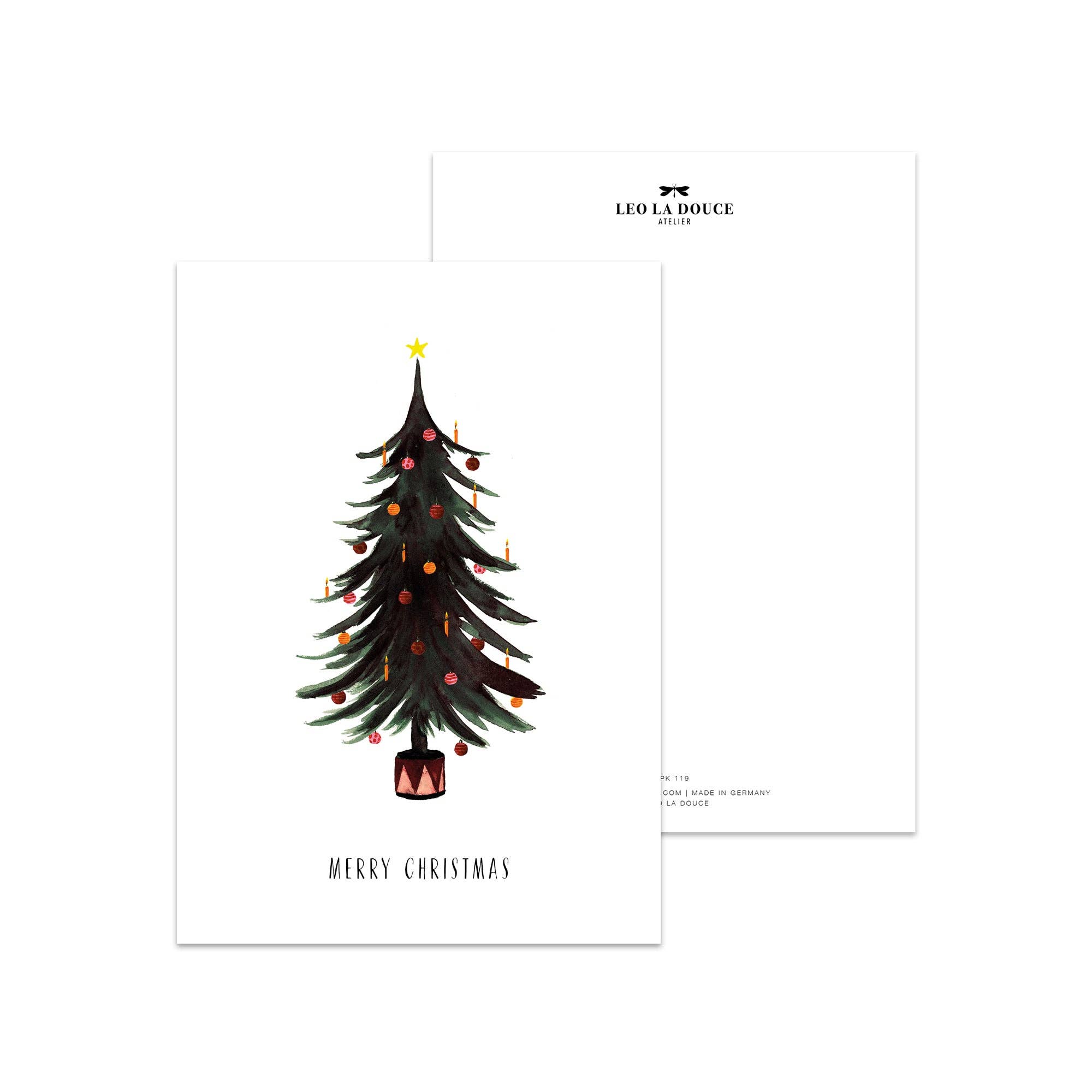 LEO LA DOUCE Postkarte - Christmastree - GUNDT HOME