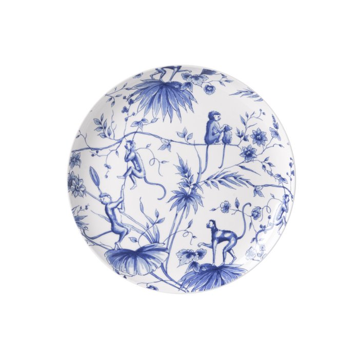 Teller Affen blau/weiss 21 cm - GUNDT HOME