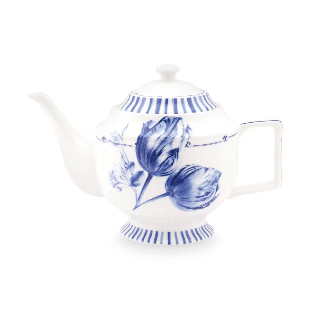 Teekanne Tulip blau/weiss - GUNDT HOME
